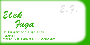 elek fuga business card